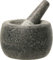 JADE TEMPLE Mortier avec Pilon en Granit Gris, Granite, Gris, 33.5 x 33 x 18.5 cm, 14 x 10 cm