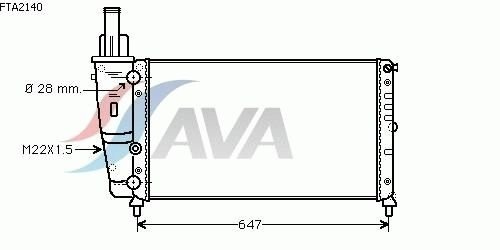 AVA QUALITY COOLING FTA2140 Radiatore, Raffreddamento motore