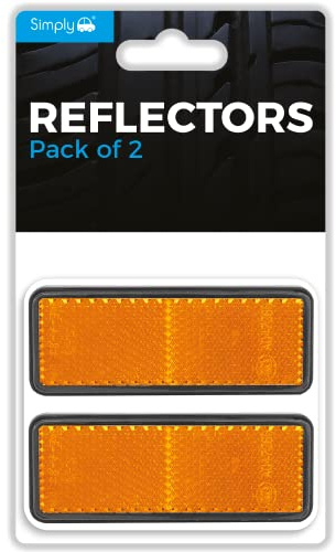 Simply REF03 Set of 2 Adhesive Relfectors - Amber