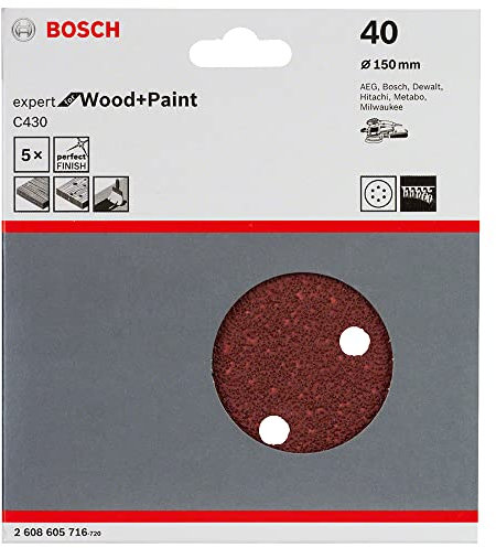 Bosch 2608605640 125 mm Sanding Sheets for Random Orbit Sanders