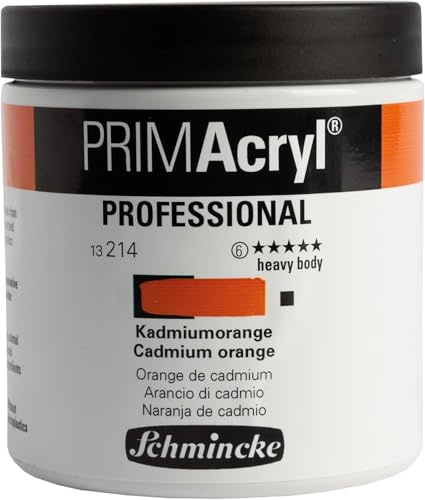 Schmincke PRIMAcryl Professional Kadmiumorange 237 ml Tiegel, 13 214 053