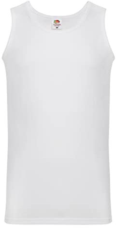 Fruit of the Loom Ärmelloses Sport-Tanktop für Herren, weiß, L
