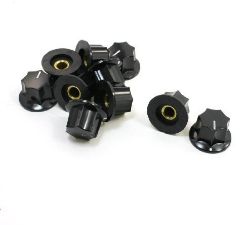 sourcing map 10 Stücke 6mm Insert od.Shaft Kunststoff Potentiometer Drehknopf Knopf de