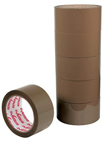 Alevar Nastro Adesivo Avana mm 50 x 66 metri Confezione da 6 pezzi