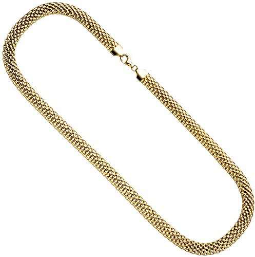 Jobo Damen-Halskette Statement aus 925 Sterling Silber vergoldet 45 cm