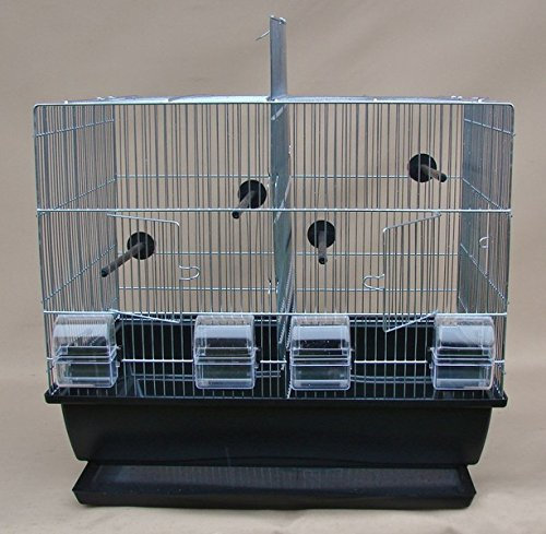 Vogelkäfig,Wellensittichkäfig,Exotenkäfig Vogelbauer Wellensittich Kanarien Vogelhaus Käfig Messi Schwarze Schale Aufzuchtkäfig, Teilbarer-Käfig neu mit Schub