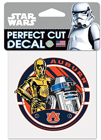 Auburn Tigers Star Wars R2D2 C3PO Aufkleber 10,2 x 10,2 cm