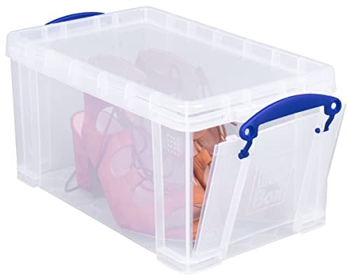 Really Useful Aufbewahrungsbox aus Kunststoff, 8 l, offene Vorderseite, transparent