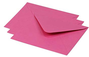 Clairefontaine - Ref 60157C - Pollen Envelopes (Pack of 20) - 125 x 138mm Sized, 120gsm Paper, Gummed Seal, Inkjet & Laser Printer Compatible, Acid Free - Intensive Pink