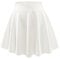DRESSTELLS Damen Basic Solide Vielseitige Dehnbar Informell Mini Glocken Rock Weiß White M
