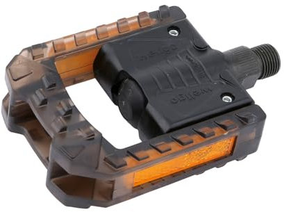 CONTEC Faltpedal CP-060 UL SB-verpackt, 9/16 , extrem leichter Kunststoffkörper, Kunststoff-Käfig, CrMo-Achse, Kugellager, integrierter Reflektor, mit Faltmechanismus, ca. 328 g schwarz