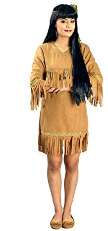 Generique - Indianer Kostüm mit Fransen Damen