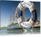 Pixxprint Rettungsring vor Schiff, Größe: 80x60cm, Leinwandbild, fertig gespannt, Wandbild, Dekoration, Kunstdruck, kein Poster