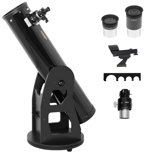 Omegon Dobson Teleskop Advanced N 203/1200 | Beeindruckende Vergrößerung | Für weitreichende astronomische Beobachtungen | Leicht bedienbar | Teleskop für Einsteiger und Fortgeschrittene