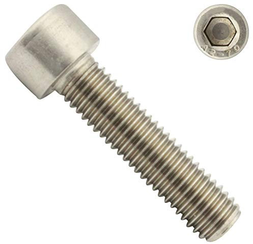 Zylinderschrauben mit Innensechskant - M12x40 - (10 Stück) - DIN 912 (ISO 4762) - Vollgewinde - Zylinderkopfschrauben - aus rostfreiem Edelstahl A2 V2A - SC912