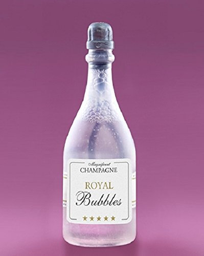 PartyDeco Packung mit 24 Seifenblasen in Form Einer Champagnerflasche, Tischkarten für Hochzeit, Gast, Hochzeit, Empfang