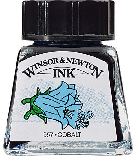 Winsor & Newton Drawing Ink Tinta de Dibujo, Azul (Cobalt), 14ml