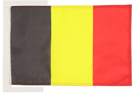 AZ FLAG - Drapeau Belgique - 45x30 cm - Pavillon Belge 100% Polyester avec Deux Cordelettes - 20g