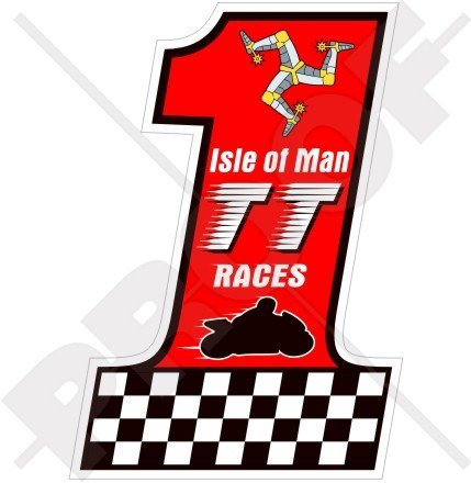 Vinyl-Aufkleber mit Aufschrift „Isle of Man TT Races“ für Motorradhelm, Manx, Moto GP Racing, 100 mm