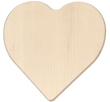 Bütic GmbH Tagliere a forma di cuore, in acero a forma di cuore, dimensioni: 24 x 24 cm