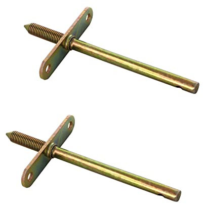 Amig - Pack de 2 Soportes Ocultos para Baldas - Acero - Barra de Rosca - Bicromatado - Medidas: 190 mm - Para Colgar estanterías, armarios o Baldas Flotantes en la pared - Incluye Tornillería