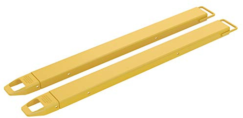 Vestil FE-4-63 Steel Fork Extensions 4 In. x 63 In. 4000 Lb. Capacity Yellow