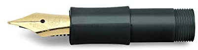 Kaweco CLASSIC SPORT Front Part Green with Gold-Plated Steel Nib I Premium Fountain Pen Replacement Nib I Exclusive Fountain Pen Stainless Steel Nib Insert I Nib: F (Fine)