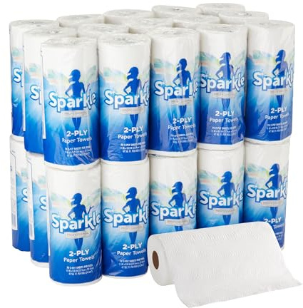Georgia-Pacific Sparkle Professional Series 2-Ply Perforated Kitchen Paper Towel Rolls by GP PRO (Georgia-Pacific), 2717201, 70 Sheets Per Roll, 30 Rolls Per Case