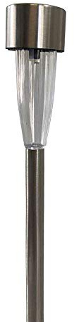 Smart Garden 1010740 30cm Fluted Marker Light LED Solar Light Stake Stainless Steel with Night Sensor 1-Pack