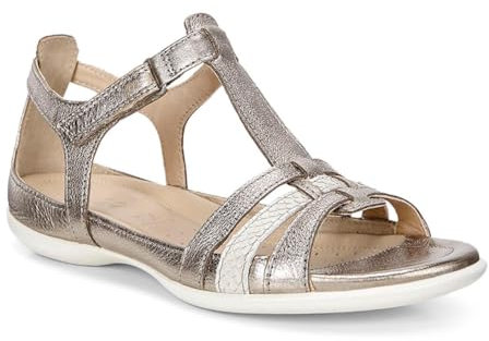 ECCO Womens Flash 62 Ankle Strap Sandals, Grey 57462warm Grey Metallic Moon Rock, 2.5/3 UK