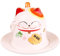 Goodwei Maneki Neko del Gato Taza de Porcelana con Platillo (Naranja)