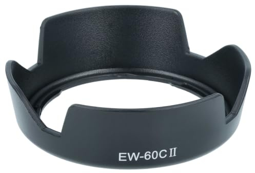 vhbw Gegenlichtblende Ersatz für Canon EW-60C II für 58mm Objektiv | Schwarz, Kunststoff, tulpenförmig, 8,4 cm