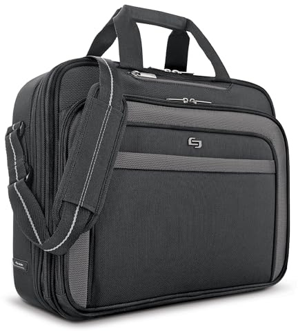 Solo Empire 17,3 Zoll Laptop Aktentasche, TSA freundlich, Schwarz, 17.3, Empire