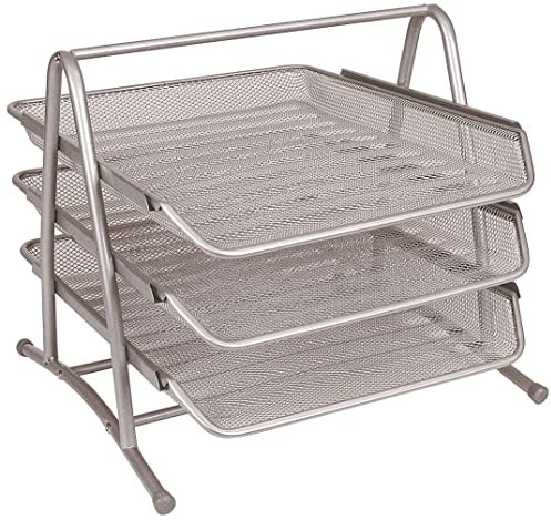 Bandeja sobremesa metalica q-connect kf00822 rejilla plata 3 bandejas movibles 350x278x275 mm