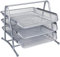 Bandeja sobremesa metalica q-connect kf00822 rejilla plata 3 bandejas movibles 350x278x275 mm