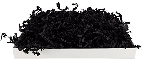 SizzlePak 401, BLACK, Schwarzes Füllmaterial und Polsterpapier zum Füllen, Polstern, Ausstopfen, Dekorieren von Geschenk-Verpackungen, Deko - 1 kg