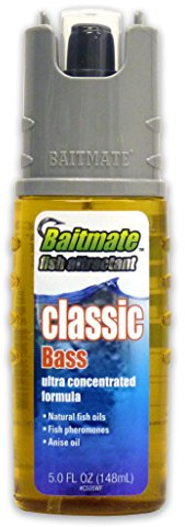 BAITMATE Fish Attractant Classic Bass Scent, 5 Fluid-Ounce, Gold