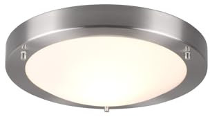 Trio-Leuchten Deckenleuchte 6801011-07 Condus, Metall Nickel matt, Glas opal matt weiß, exkl. 1 x E27