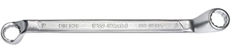 SW-Stahl 01222L Doppelringschlüssel 30 x 32 mm mit tief gekröpften Ringköpfen I Ringschraubenschlüssel I Doppel-Schraubenschlüssel I Ringschlüssel gekröpft