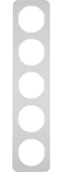 Marco 5E, R.1, aluminio/blanco, brillo
