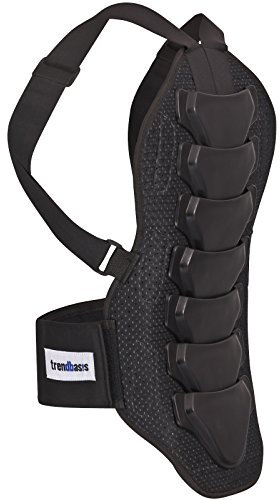 trendbasis espalda para esquí y snowboard – Protección eficaz de la Columna Vertebral – Tamaño XL (estatura 180 – 190 cm) – Protektor placas: Negro