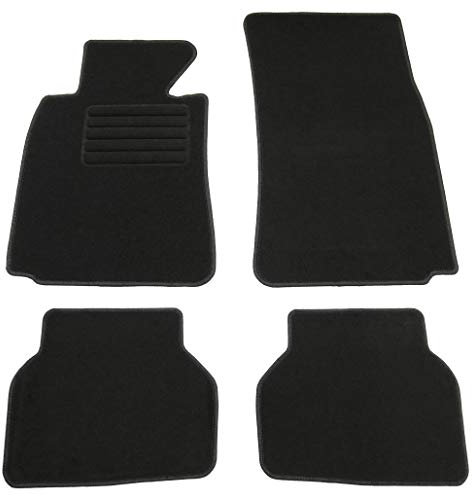 AD Tuning HG1822 Velours Fußmatten Set (4-teilig) Schwarz Passform Autoteppiche