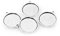 Vintageparts 4 Schlichte Fassungen in antik silberfarben, für 20 mm Cabochons, DIY-Schmuck