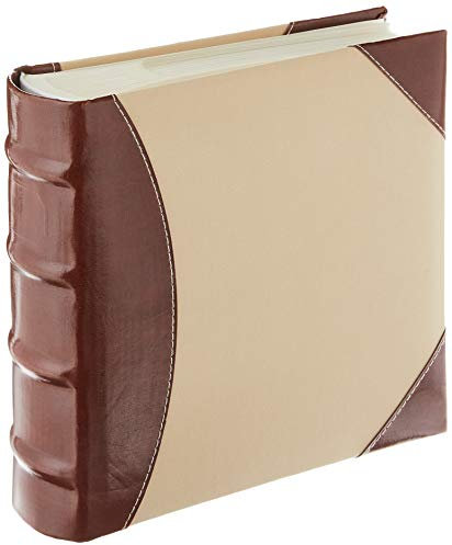 Pioneer Photo Albums Fotoalbum, genähter Stoff und Kunstledereinband, Braun auf Beige, 300 Taschen, 10 x 15 cm