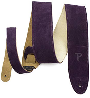 Perri's Leathers Ltd. - Gitarrengurt - Einstellbare Länge - Schafsfellpolsterung - Lila - Made in Canada (DL325S-204)