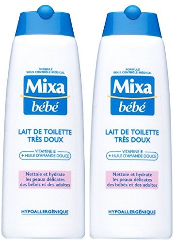 Mixa Bébé Lait de Toilette Très Doux 250 ml - Lot de 2