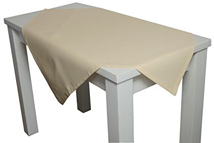 beties Farbenspiel Tischdecke Mitteldecke ca. 80x80 cm - in interessanter Größen- und Farbauswahl - 100% Baumwolle für eine fröhlich Stimmung in Unifarben (Natur)