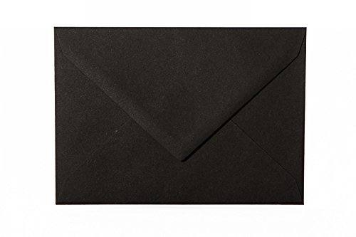 Paper24 je 25 Briefumschläge 140x190 mm Schwarz