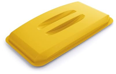 Durable DURABIN 60 Lid Yellow - To Be Used with DURABIN 60 Waste Bin - Easy to Grip Handle - Made of Strong Polypropylene