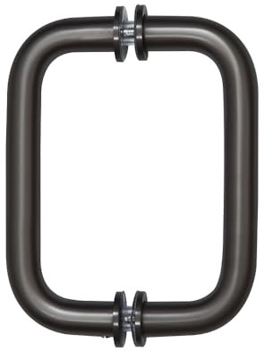 CRL Poignées de porte de douche tubulaires dos à dos en bronze 15,2 cm de diamètre
